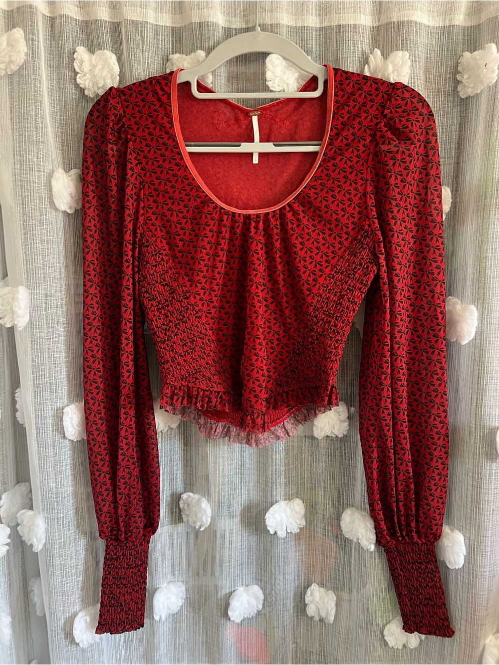 Free People Dottie Knit Top in Salsa